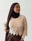 Haut beige en crochet de la marque Charmosa