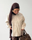 Chemise asymétrique taupe en coton de la marque Charmosa