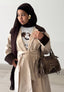 Trench Beige et en Velours côtelé marron de la marque Charmosa